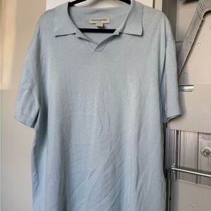 Banana Republic Men's Sky Blue Polo Shirt